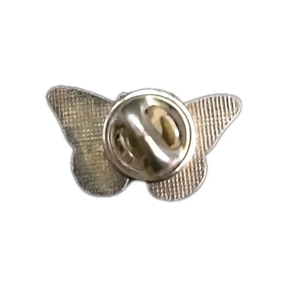 Red Gold and Green Butterfly Pin 1 Inch x 0.5 Inch